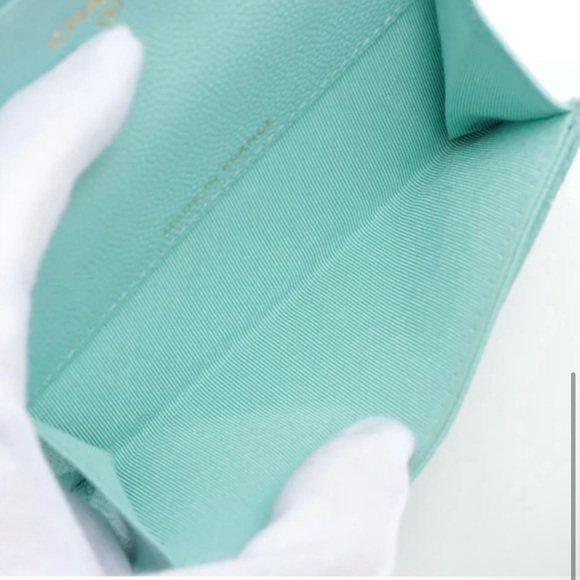 CHANEL Matelasse Caviar Skin Card Case Coin Case Gold Metal - Picture 6 of 7